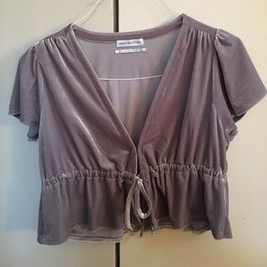 Urban Outfitters velvet crop top